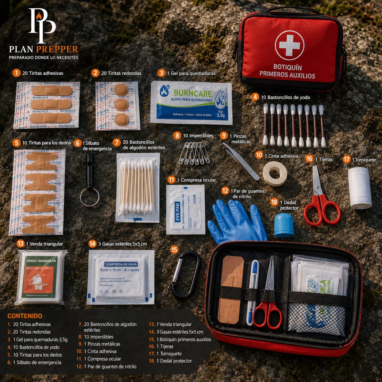 🧰 BOTIQUÍN DE PRIMEROS AUXILIOS – 103 PIEZAS