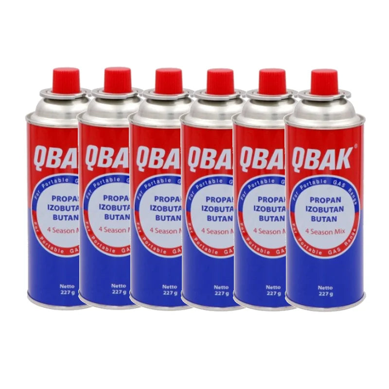 QBAK 🔥 Cartuchos de Gas Butano 227g | Combustible para Cocina Portátil | PLAN PREPPER