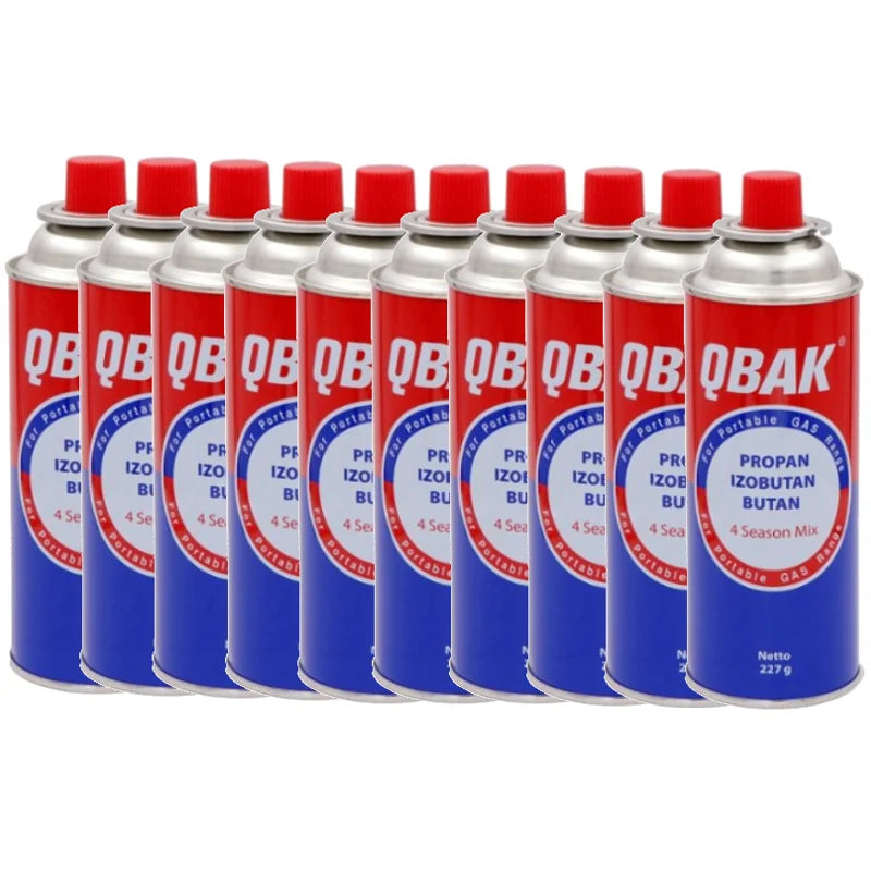QBAK 🔥 Cartuchos de Gas Butano 227g | Combustible para Cocina Portátil | PLAN PREPPER
