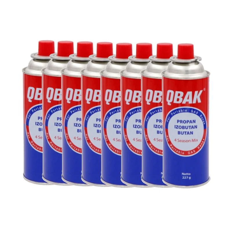 QBAK 🔥 Cartuchos de Gas Butano 227g | Combustible para Cocina Portátil | PLAN PREPPER