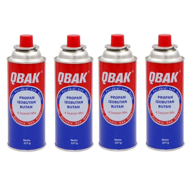 QBAK 🔥 Cartuchos de Gas Butano 227g | Combustible para Cocina Portátil | PLAN PREPPER