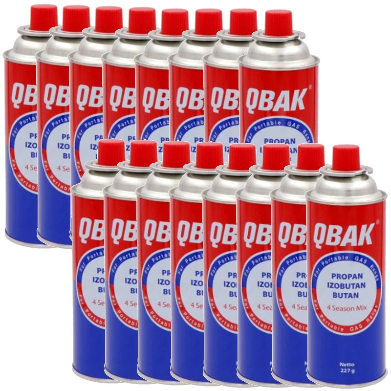QBAK 🔥 Cartuchos de Gas Butano 227g | Combustible para Cocina Portátil | PLAN PREPPER