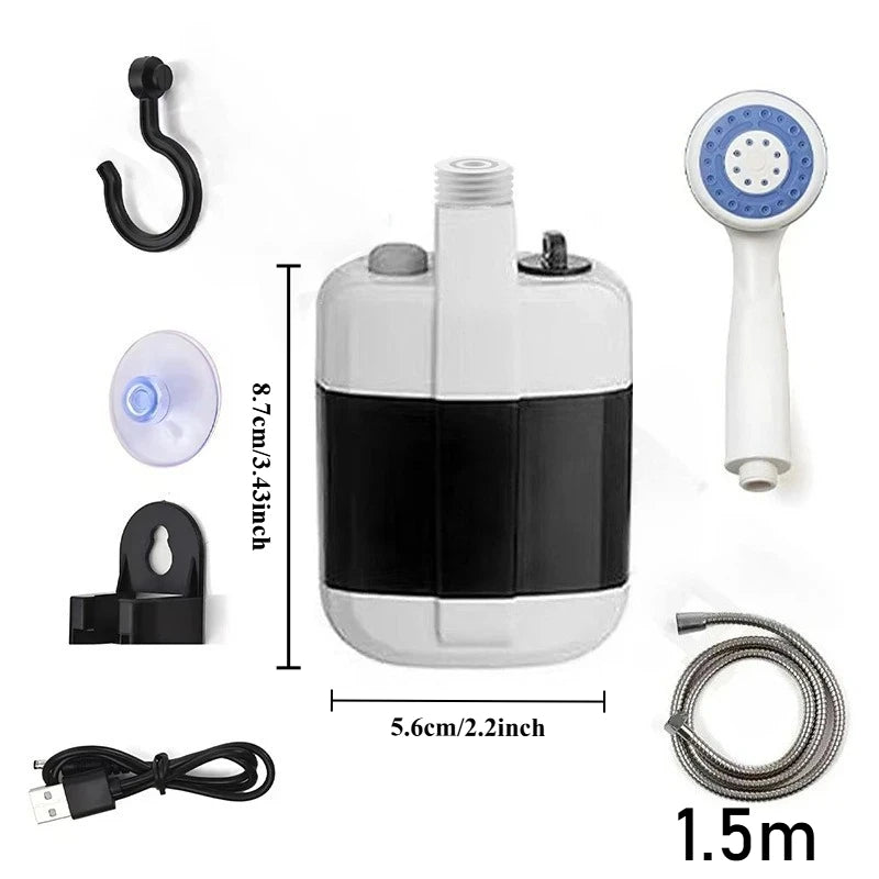🚿 DUCHA PORTÁTIL RECARGABLE USB | Camping, Coche, Jardín y Mascotas
