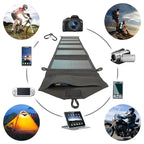 ☀️ PANEL SOLAR PLEGABLE 6 LÁMINAS – CARGADOR USB PORTÁTIL