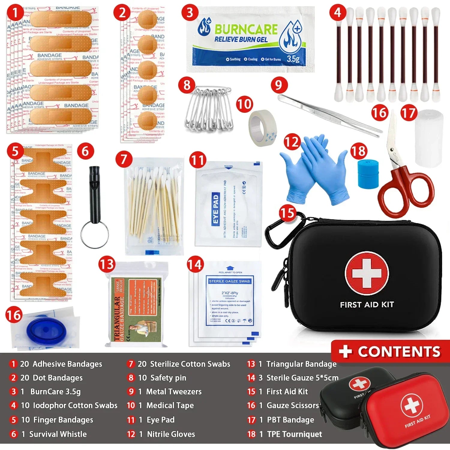 🧰 KIT NECESER DE PRIMEROS AUXILIOS – 103 PIEZAS